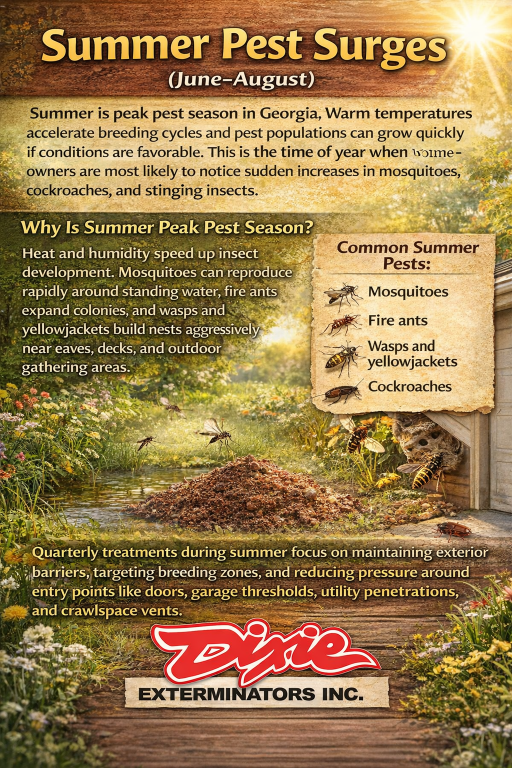 Summer Pest Surges - Peak Pest Season in Georgia (June-August)
